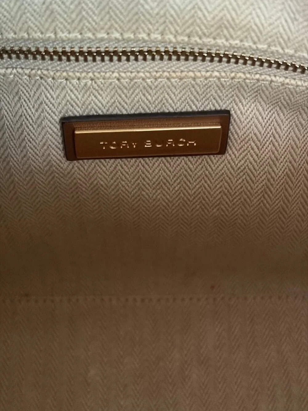 Tory Burch Thea Woven Leather McGraw Web Small Satchel Handbag Wide Crossbody Sh - Picture 13 of 16